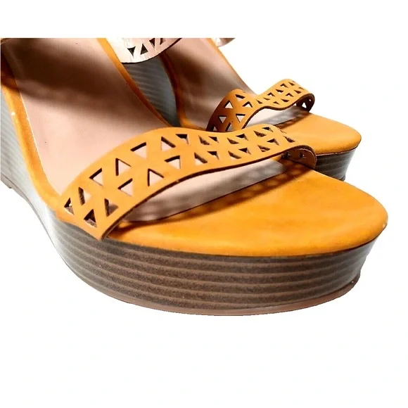 Parker & Sky wedge sandals mustard, yellow - Picture 3 of 6